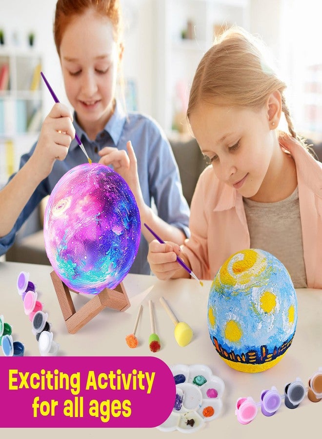 LAOESE Paint Your Own Moon Lamp Kit, Cool Gifts DIY 3D Moon Night Light, Arts and Crafts for Kids Ages 8-12, Space Art Supplies Craft Kits, Girls Boy Birthday & Christmas Gifts Ages 3 4 5 6 7 8 9 10 11 12+ - Image 4